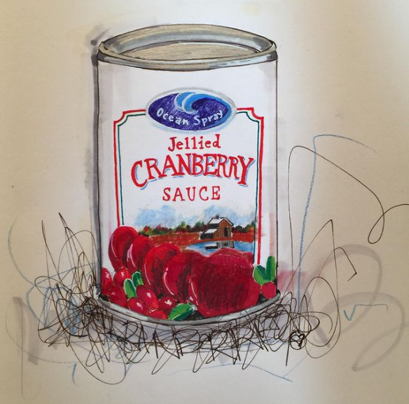 Cranberry Sauce Original Drawing